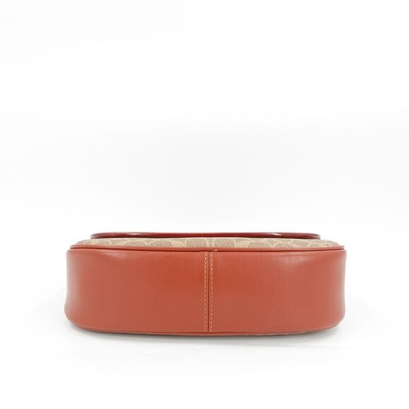 Coach Legacy Signature Shoulder Bag Red Brown OS - Picture 5 of 13